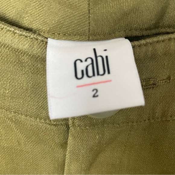 CABI Linen Trouser | Green | Size 2 - Picture 9 of 11
